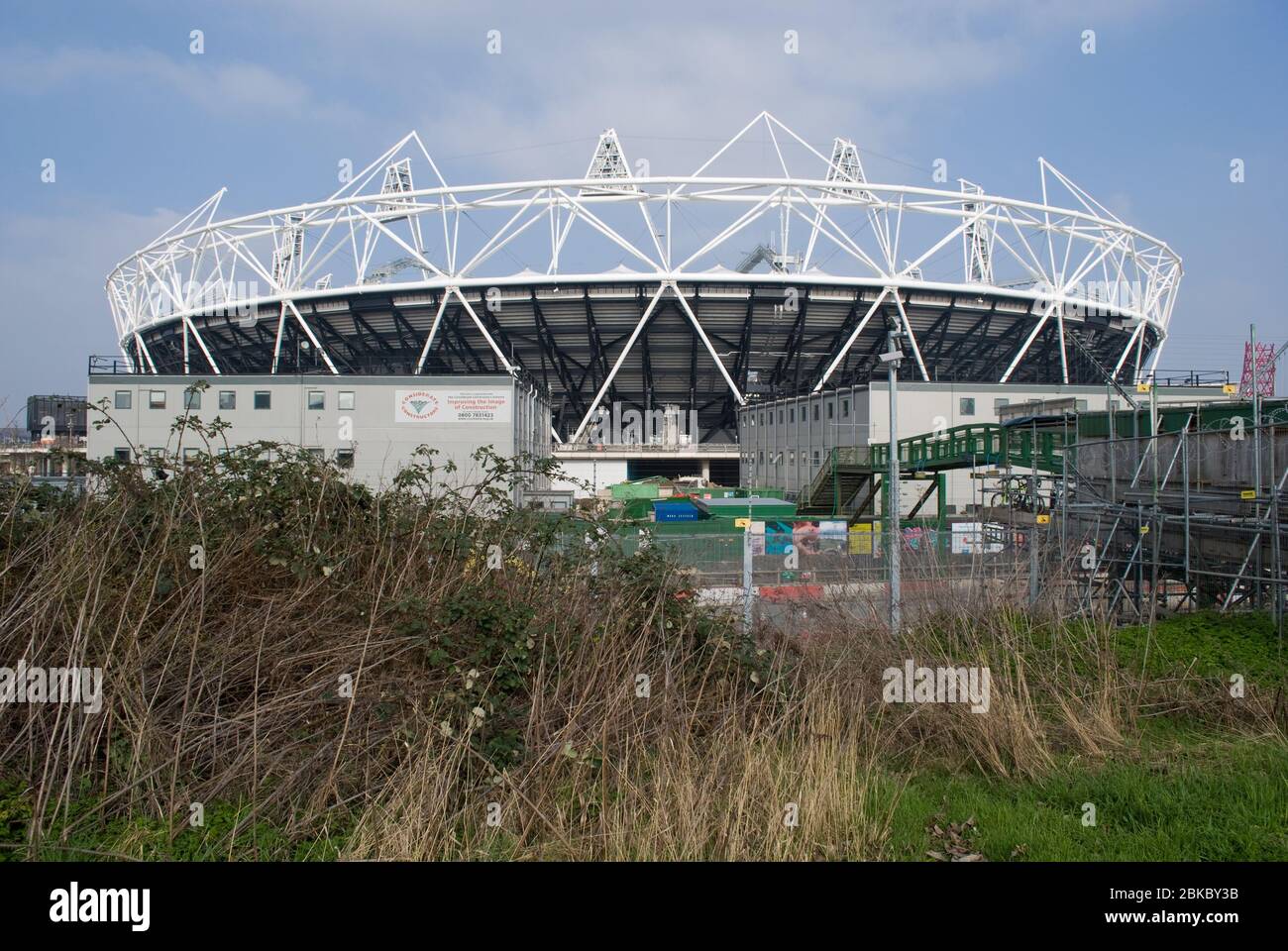 West Ham United FC Football Stadium Under Construction Olympic Stadium Queen Elizabeth Olympic Park, Stratford London, E20 von Populous HOK Sport Stockfoto