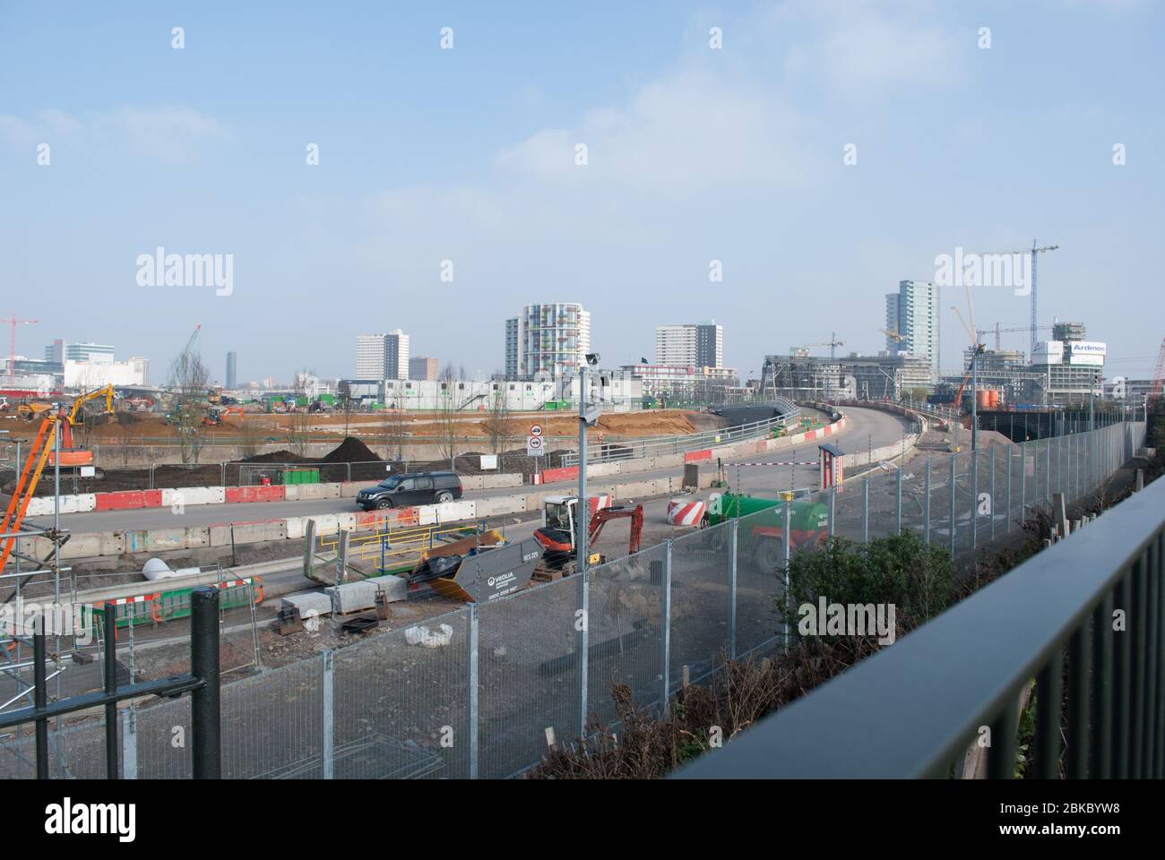Baustelle im Bau Queen Elizabeth Olympic Park, Stratford London, E20 Stockfoto