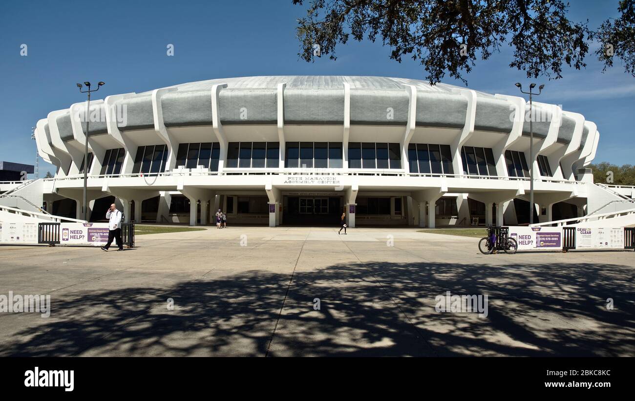Baton Rouge, Louisiana, USA - 2020: Das Pete Maravich Assembly Center ist eine Mehrzweckarena an der Louisiana State University. Stockfoto