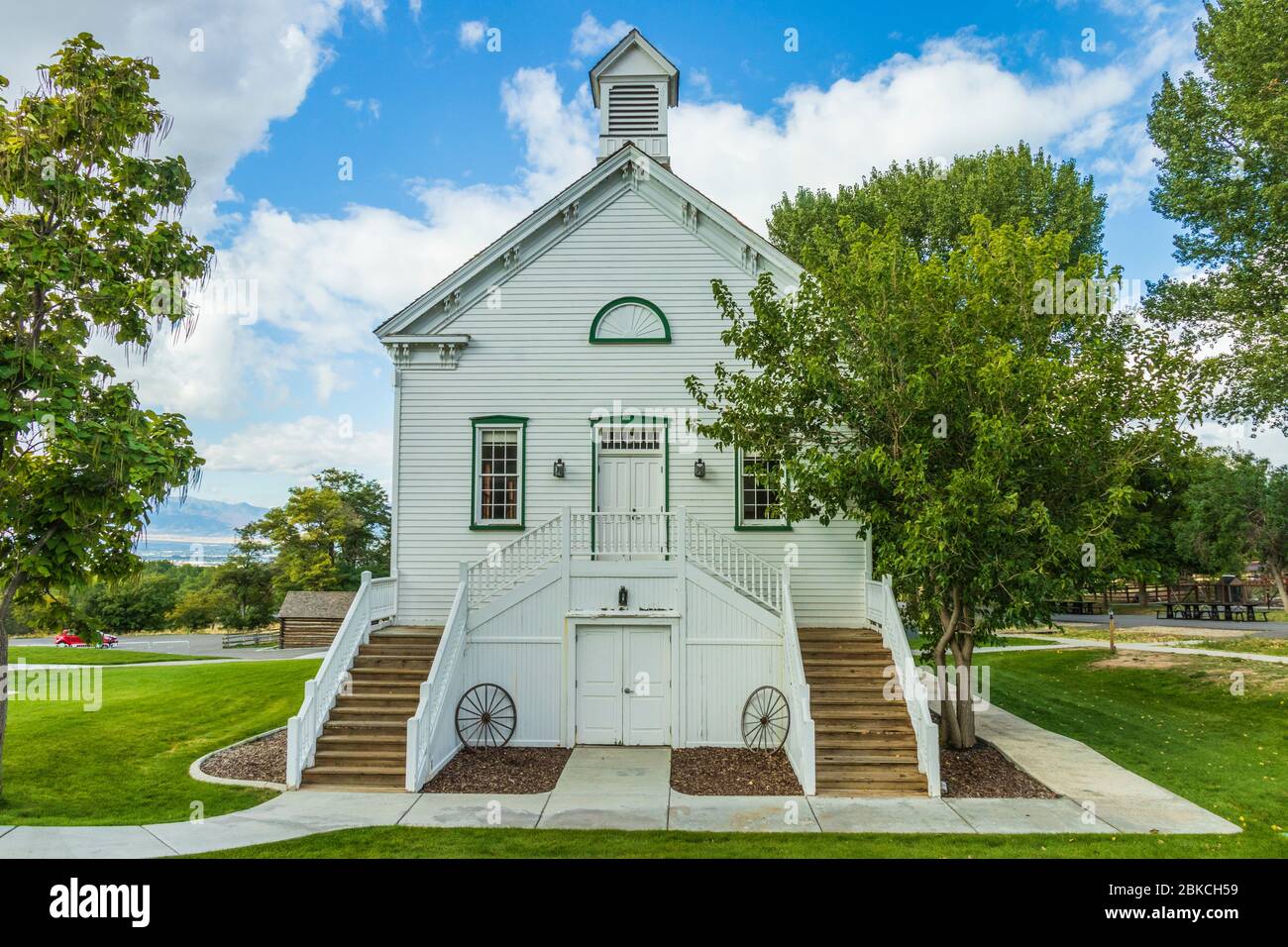 Pioneer Heritage State Park, ein lebendiges Geschichtsmuseum in Salt Lake City, Utah. Stockfoto