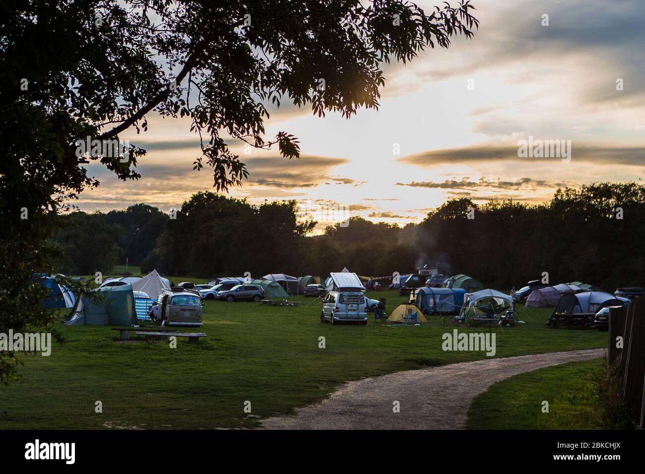 Camping bei Wowo's, einem Familiencampingplatz in Sussex Stockfoto