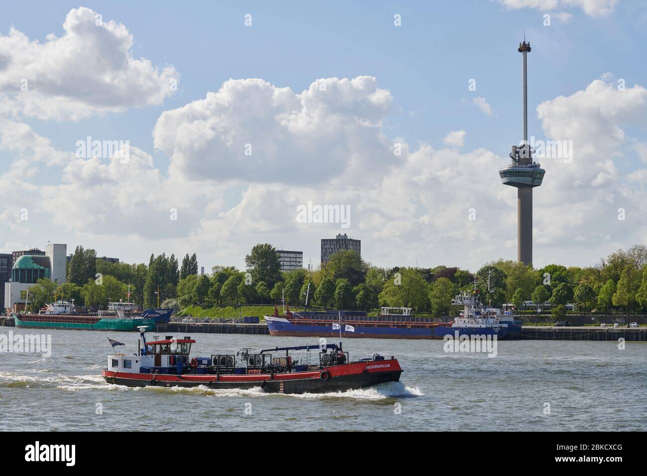 Navigation auf dem Nieuwe Waterweg in Rotterdam, Niederlande. Stockfoto