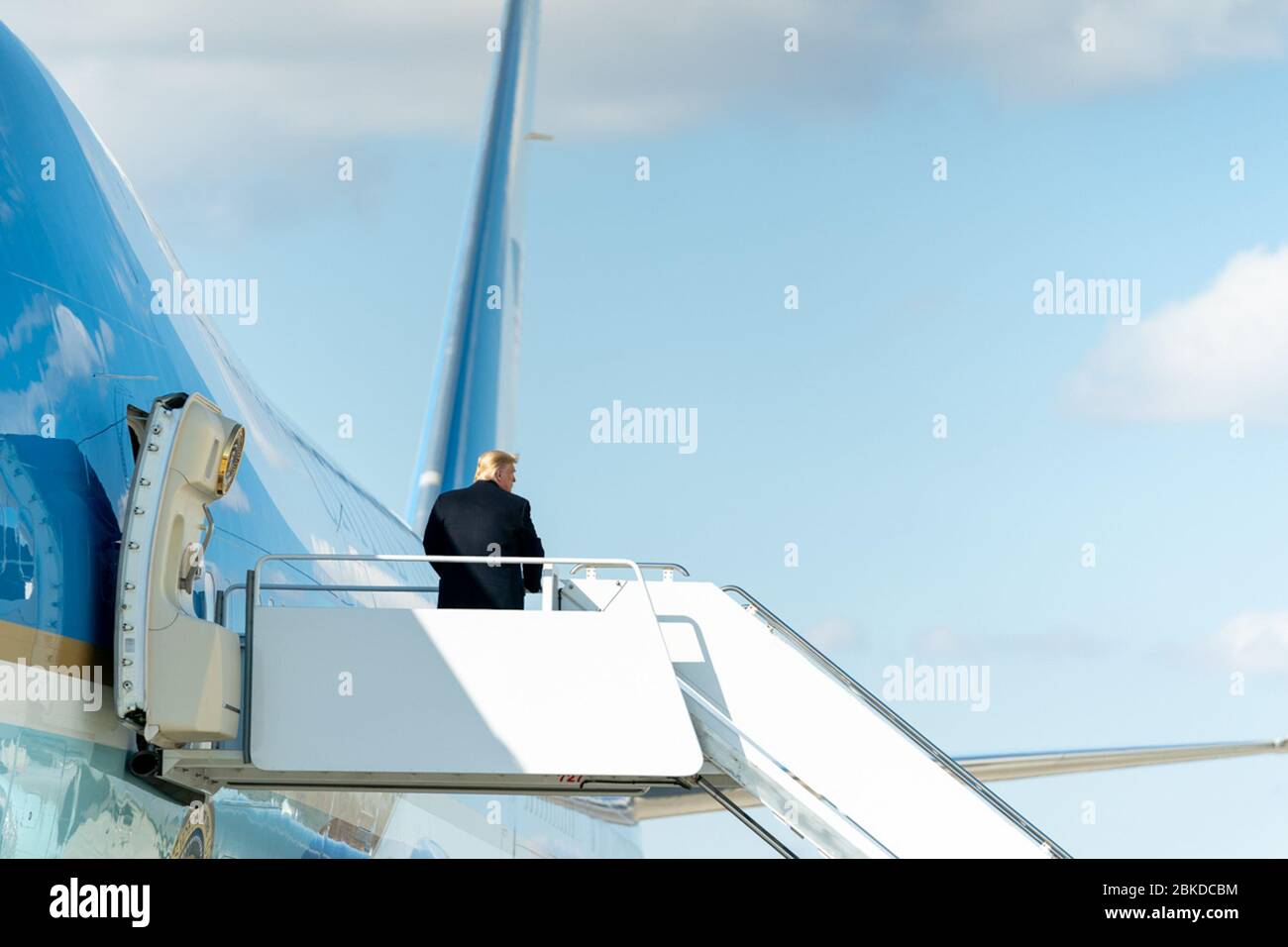 Präsident Donald J. Trump tritt an einem Sonntag, dem 3. November 2019, am John F. Kennedy International Airport an, um seine Reise nach New York City zu beenden. Präsident Trump kehrt aus NYC zurück Stockfoto