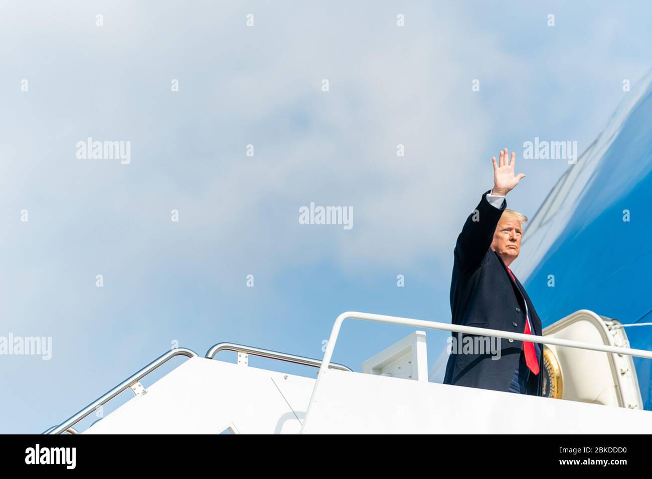 Präsident Donald J. Trump erreicht Joint Base Andrews Air Force Base Mittwoch, 20. November 2019, in Maryland, auf dem Weg nach Austin, Texas. Präsident Trump reist nach Texas Stockfoto