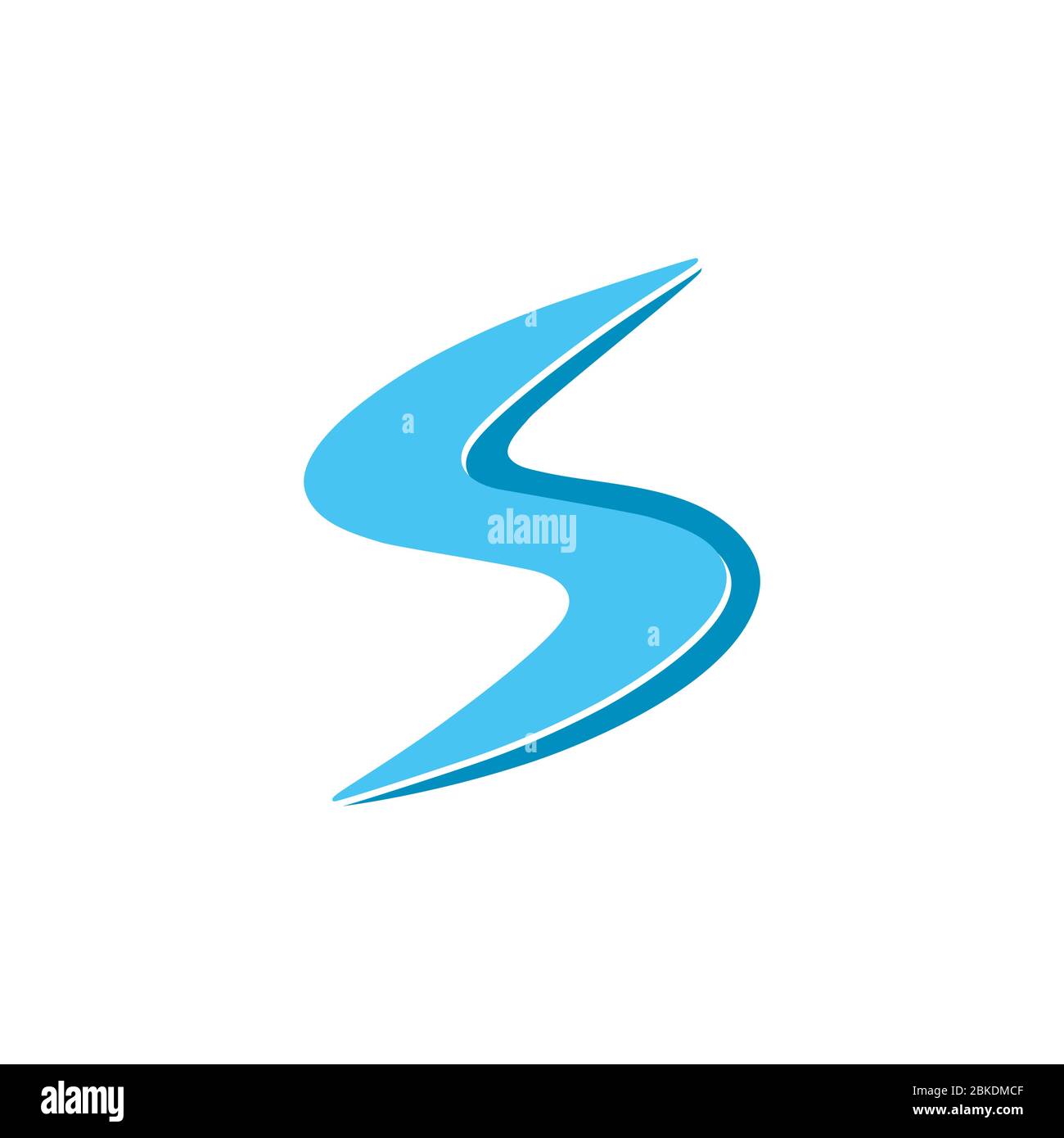 Brief s einfache Kurven Design Logo Vektor Stock Vektor