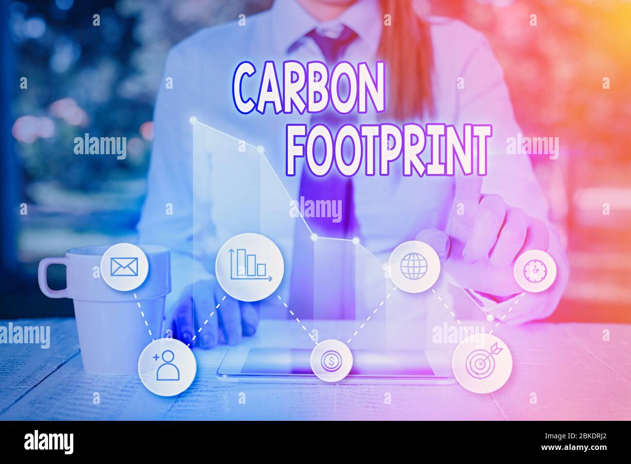 Handschrift Text Carbon Footprint. Konzeptionelle Foto Menge von Kohlendioxid freigesetzt Atmosphäre Ergebnis von Aktivitäten Stockfoto