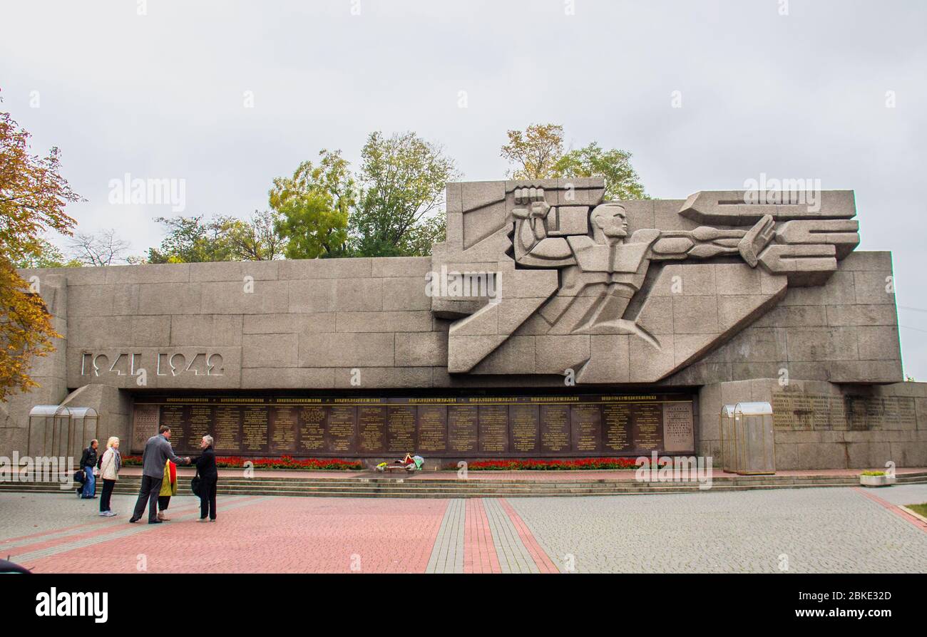 Sevastapol krim, Sevastapol ukraine, Sevastapol russland, russische Invasion, Sevastapol Blumenfest, Weiße Blume Wohltätigkeitsmesse, Weiße Blume Aktion Stockfoto