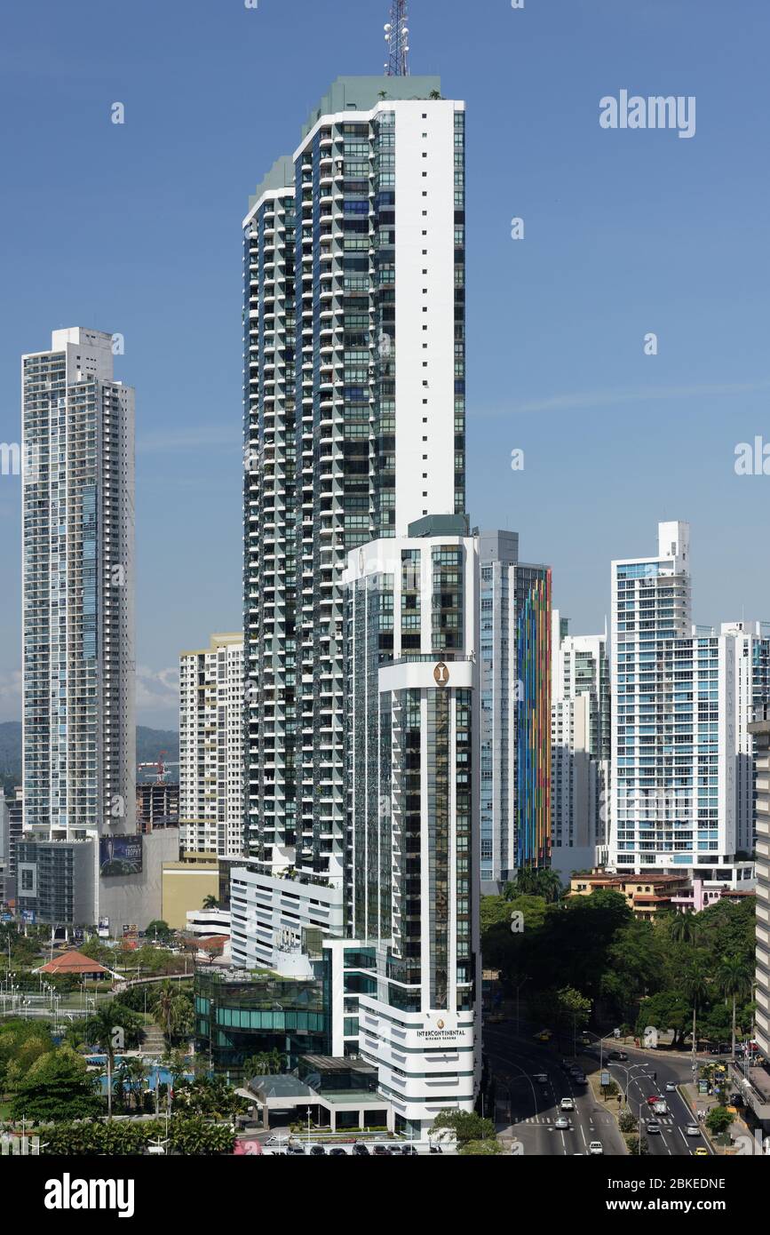 Das moderne Stadtbild von Panama City, Panama, Mittelamerika Stockfoto