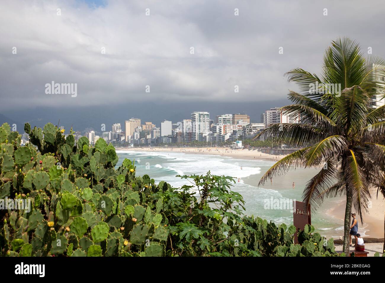 Ferienwohnungen an der Bucht von Ipanema in Rio de Jnaeiro, Brasilien Stockfoto