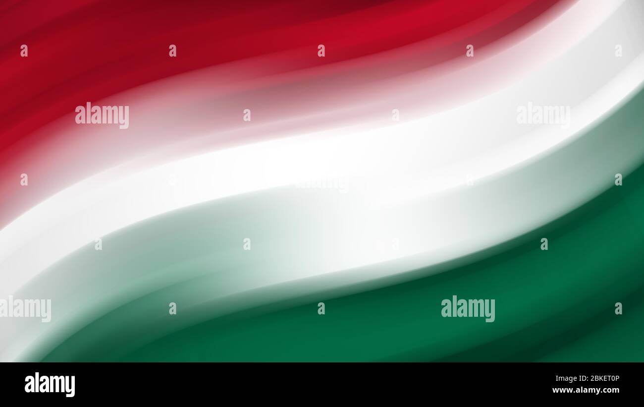 Zusammenfassung Ungarische Nationalflagge. Flagge Ungarns. Hintergrund Stockfoto