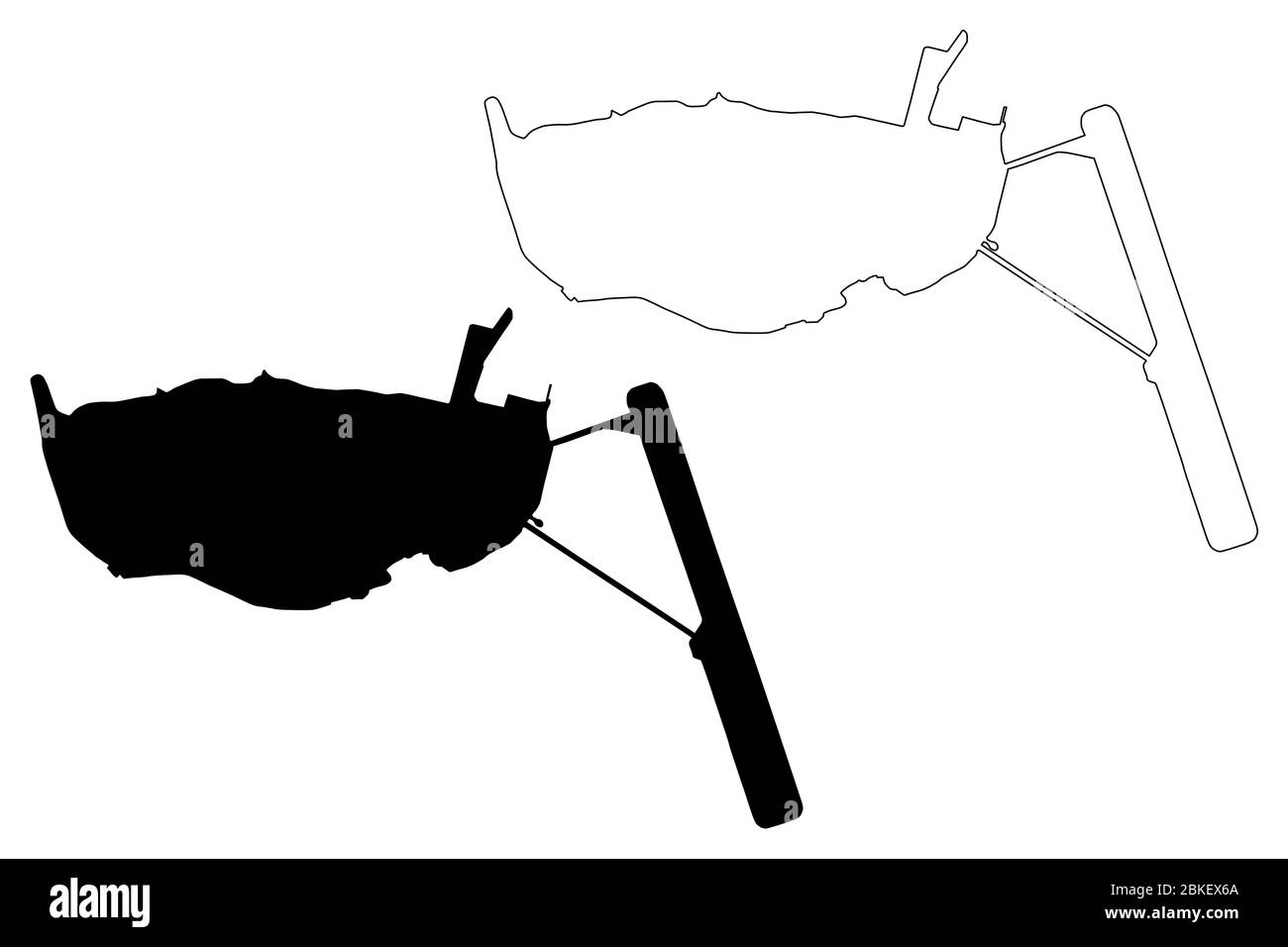 Taipa Pfarrei (Pfarreien von Macau, Macao Spezielle Verwaltungsregion der Volksrepublik China) Karte Vektor-Illustration, Skizze kritzelnNossa Stock Vektor