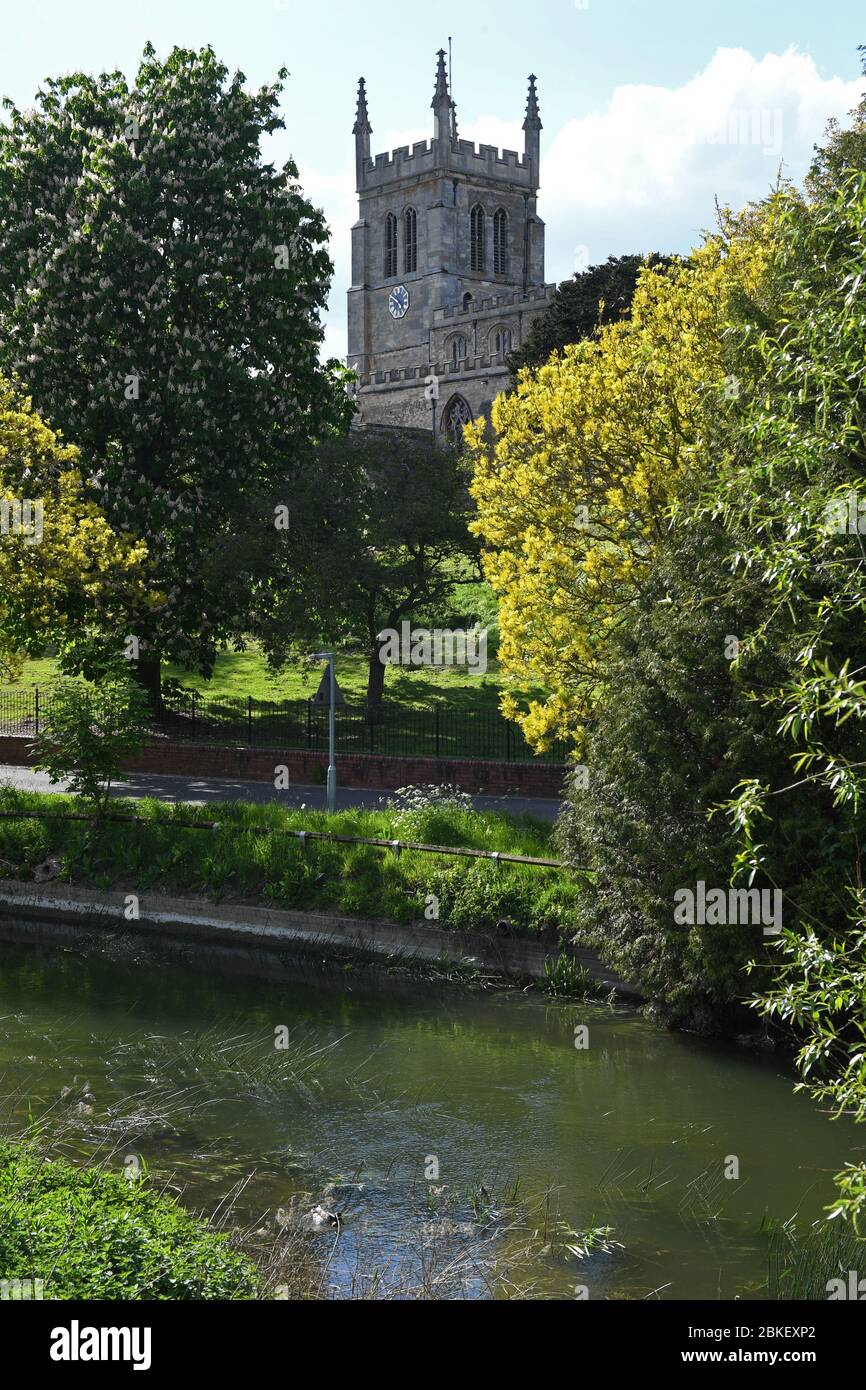 Newport Pagnell Iron Bridge über den Fluss Ouse Bucks Stockfoto