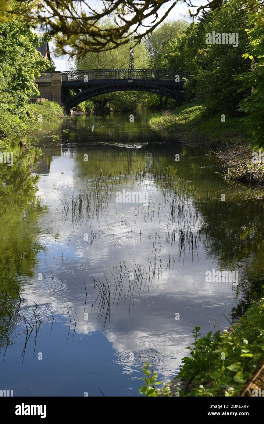 Newport Pagnell Iron Bridge über den Fluss Ouse Bucks Stockfoto