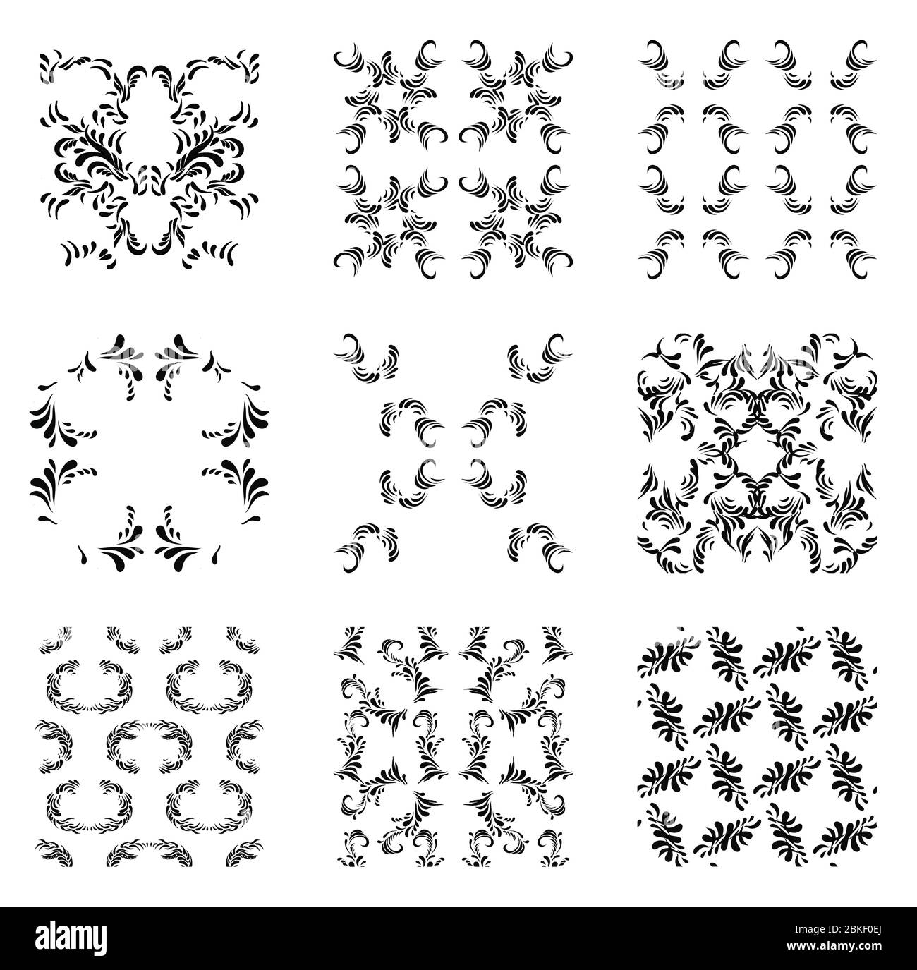 Universal verschiedene nahtlose Muster. Muster im Retro-Stil. Satz von abstrakten nahtlosen Mustern Stock Vektor