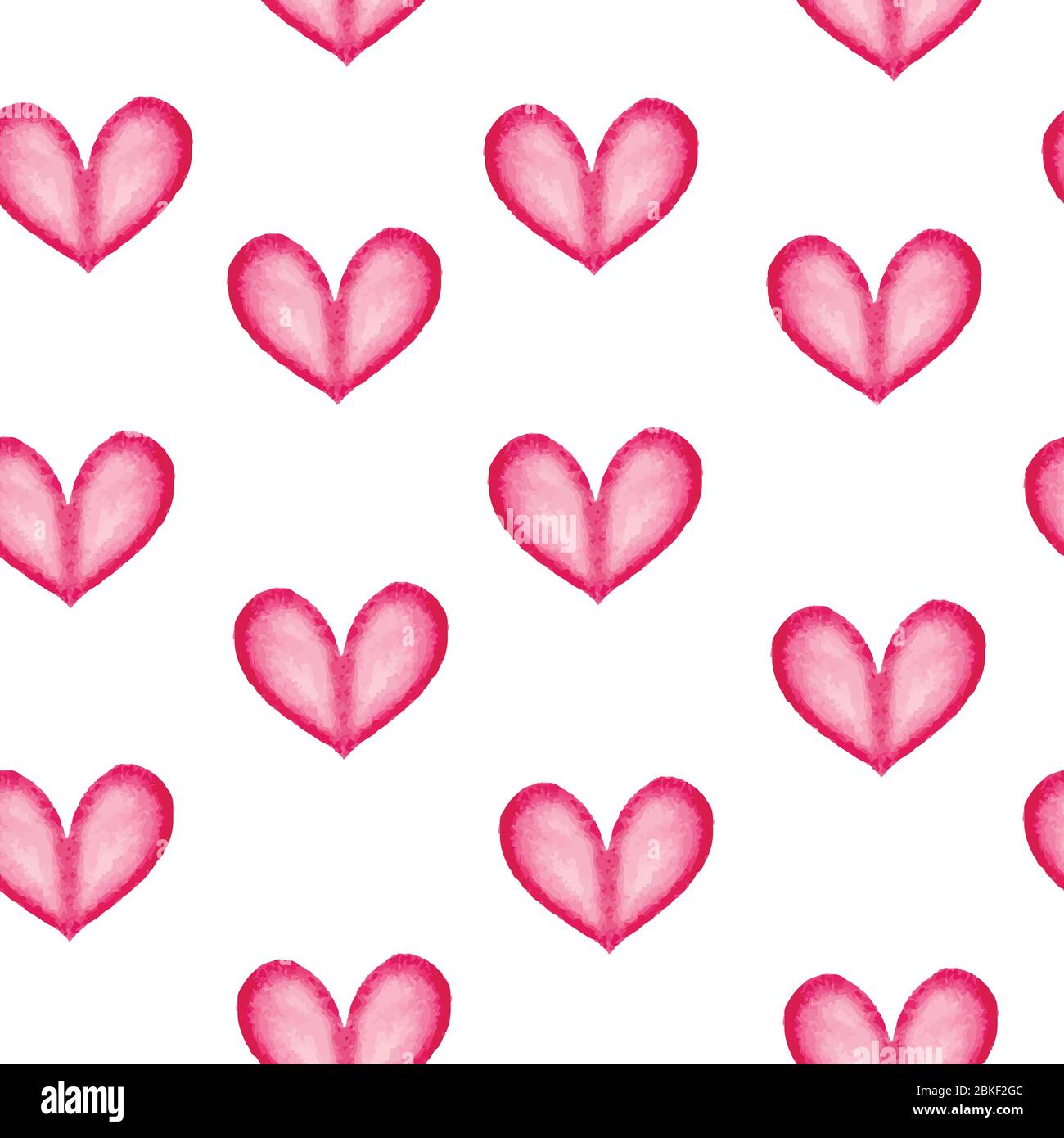 Aquarell Herzen Musterdesign. Vektor-illustration Stock Vektor