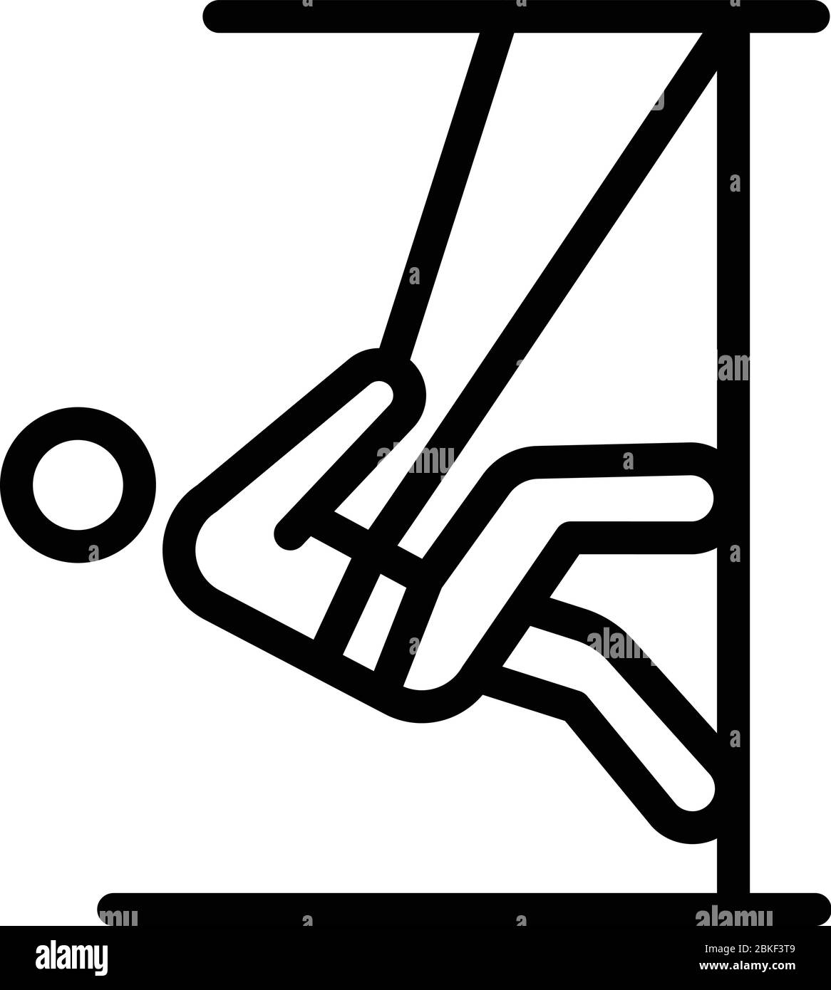 Kletterer in Trainingssymbol, Outline-Stil Stock Vektor