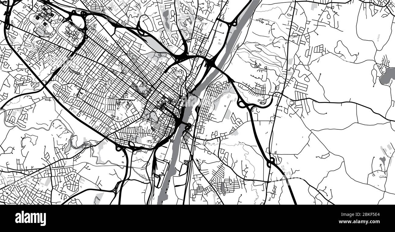Stadtvektor Stadtplan von Albany, USA. New York State Capital Stock Vektor