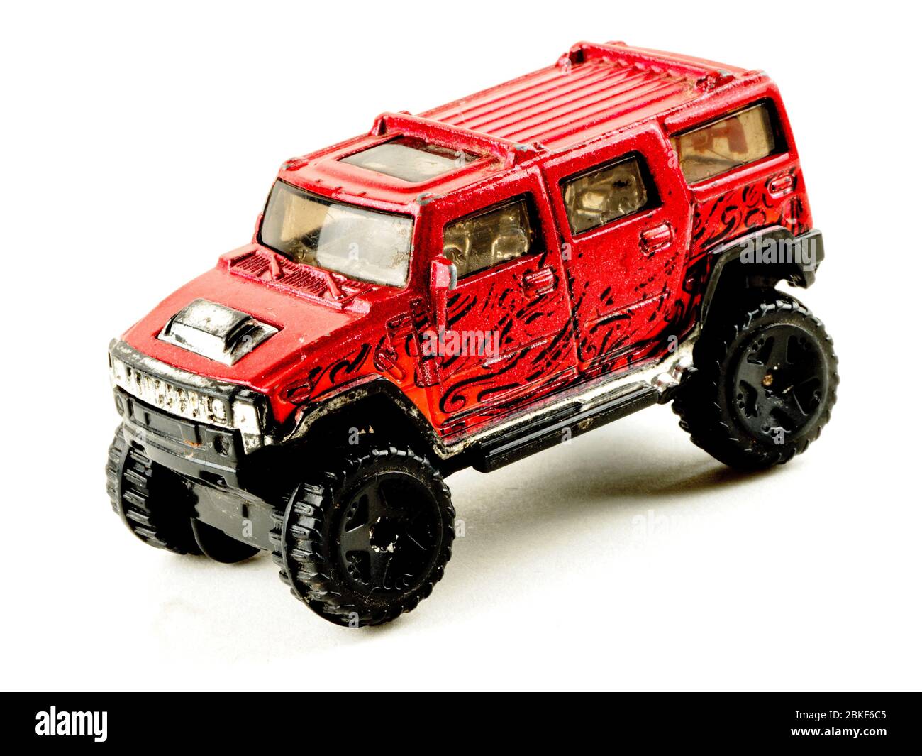 Matchbox H2 Hammer Modell Spielzeugauto isoliert in weißem Hintergrund Stockfoto