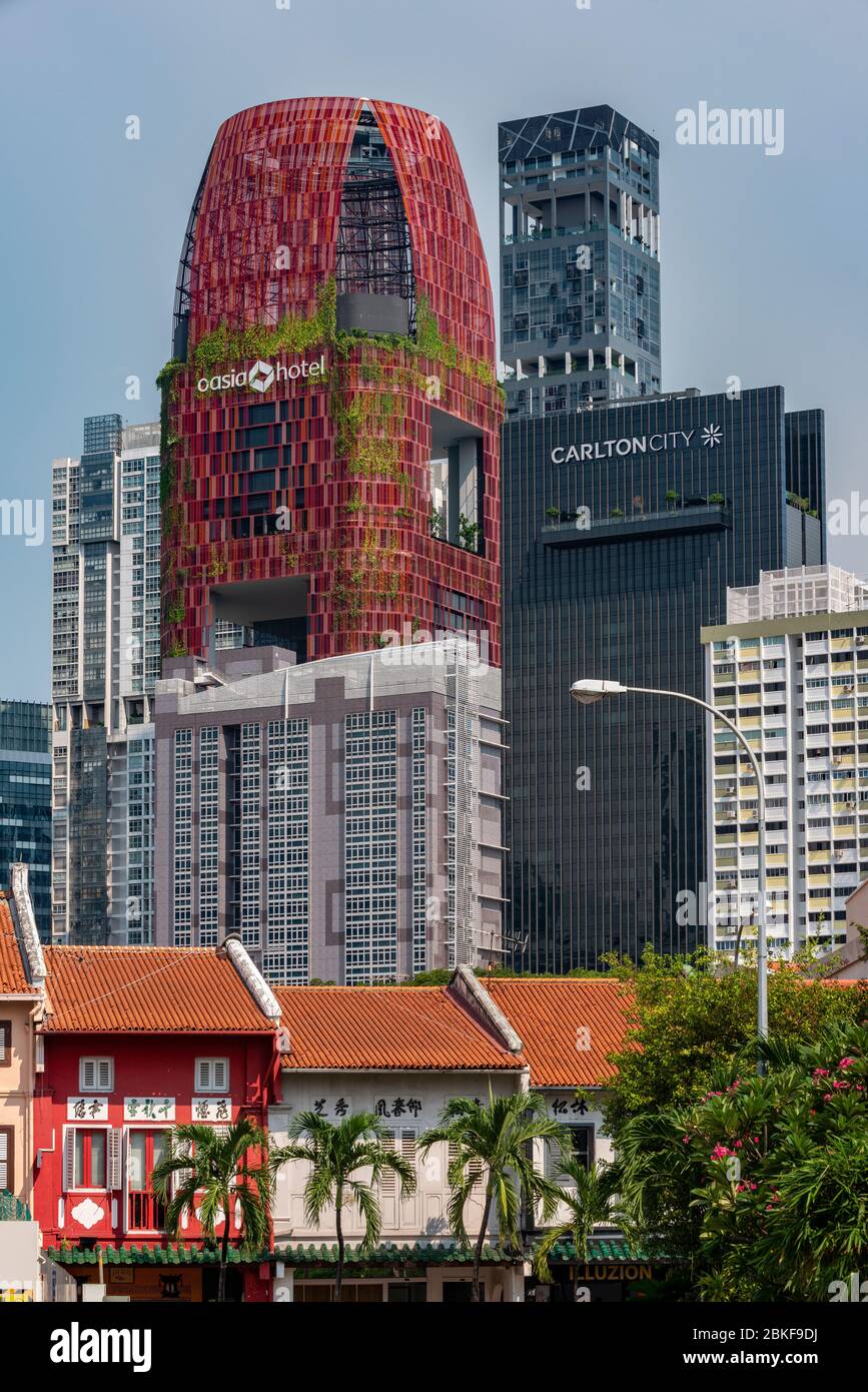 Architektur und Skyline von Singapur, Singapur Stockfoto