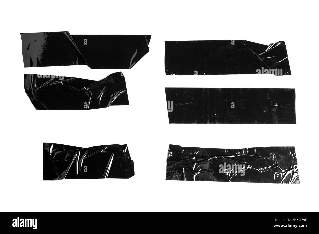 Schwarzes Isolierband auf weißem Hintergrund Stockfoto