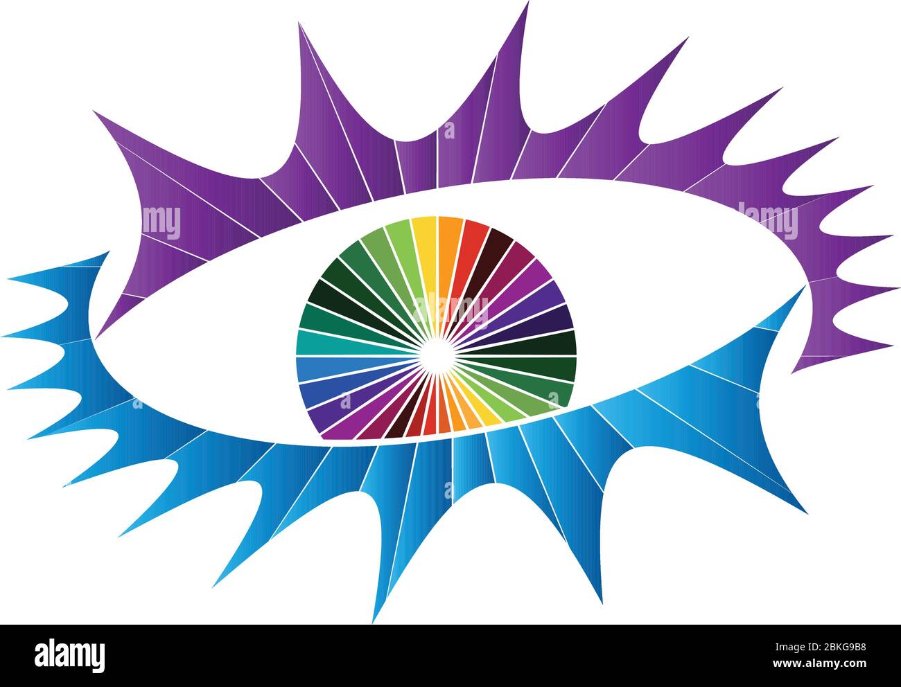 Farbenfrohes Eye-Logo Stock Vektor