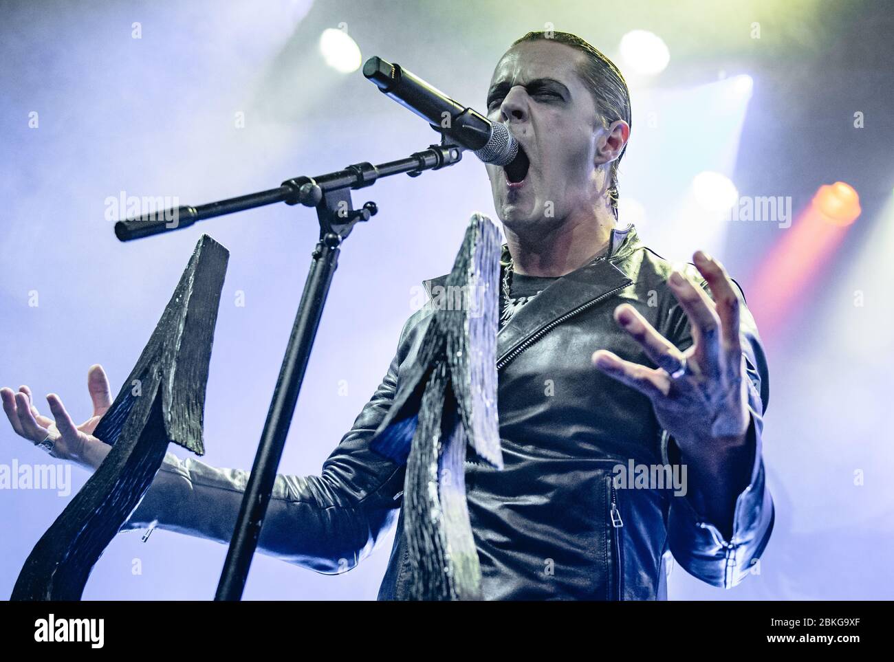 Aarhus, Dänemark. Oktober 2017. Die norwegische Black Metal Band Satyricon spielt ein Live-Konzert im Train in Aarhus. Hier ist Sänger Satyr live auf der Bühne zu sehen. (Foto: Gonzales Photo - Nikolaj Bransholm). Stockfoto