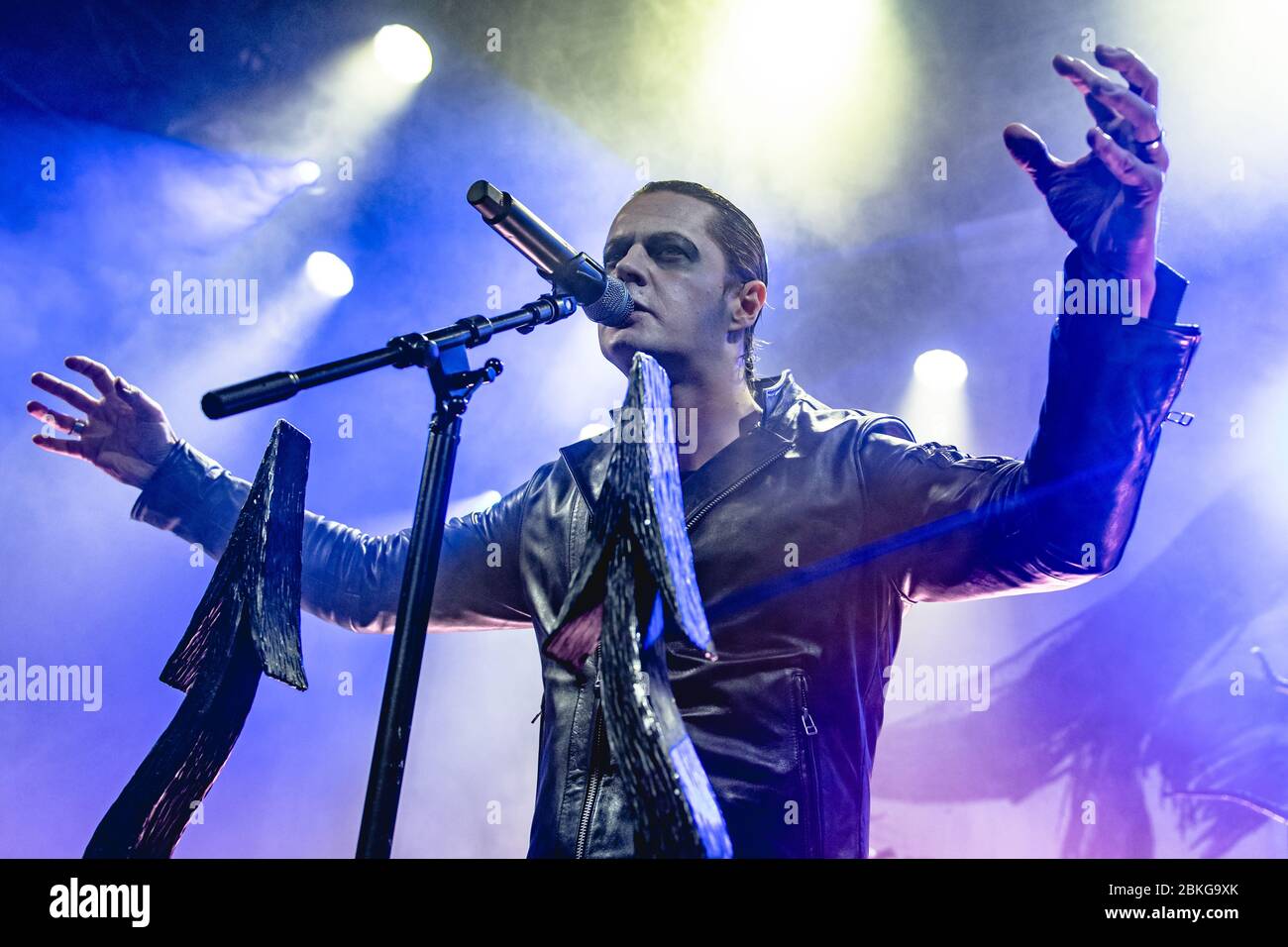 Aarhus, Dänemark. Oktober 2017. Die norwegische Black Metal Band Satyricon spielt ein Live-Konzert im Train in Aarhus. Hier ist Sänger Satyr live auf der Bühne zu sehen. (Foto: Gonzales Photo - Nikolaj Bransholm). Stockfoto