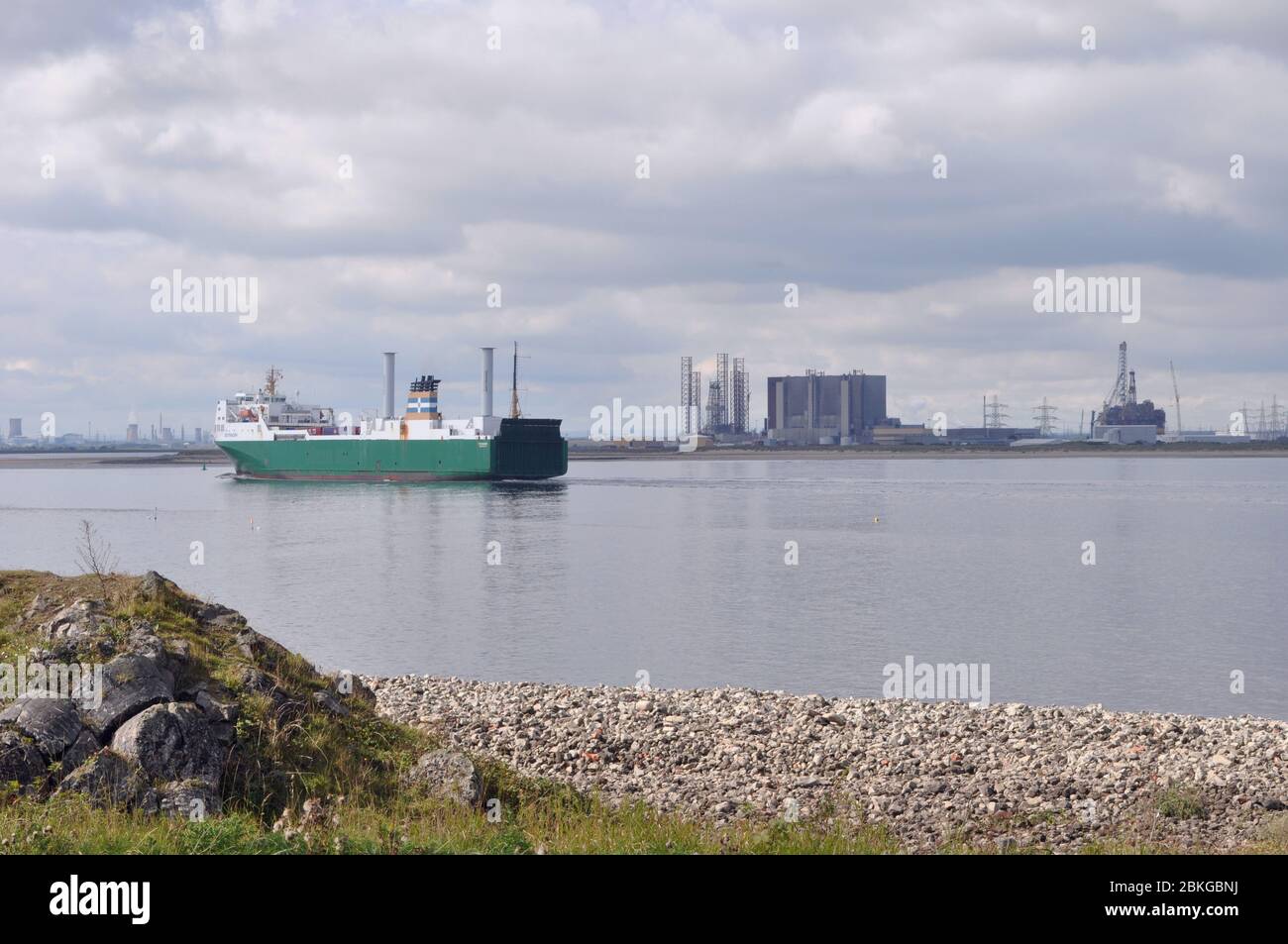 South Gare Pier in der Nähe von Redcar auf dem Fluss Tees Middlesbrough Stockfoto