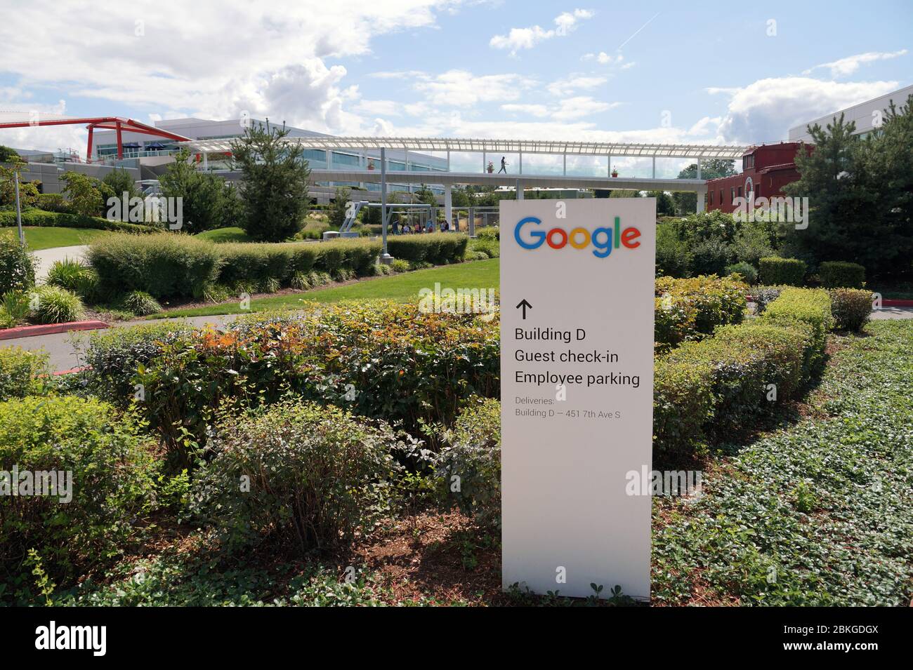 Eintritt in Google Campus in Kirkland. Washington. USA. Stockfoto