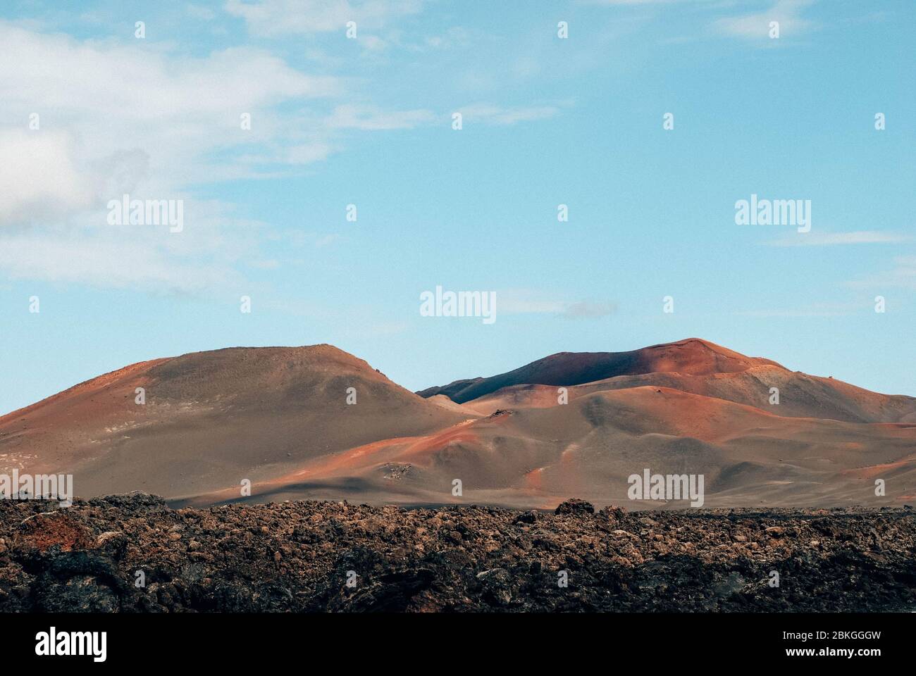 Die Feuerberge im Timanfaya Nationalpark, Lanzarote Stockfoto