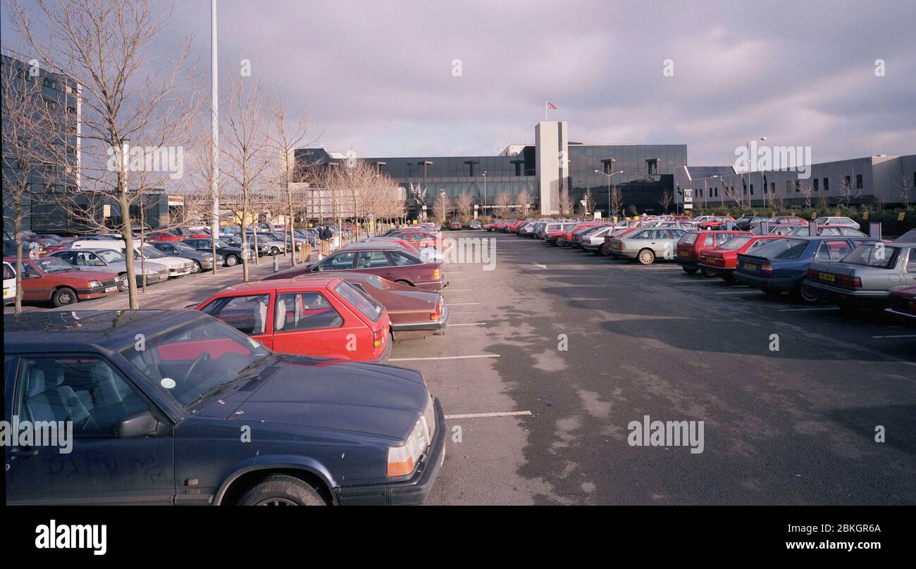 1991, dann brandneues Terminalgebäude, Birmingham Airport, West Midlands, England Stockfoto