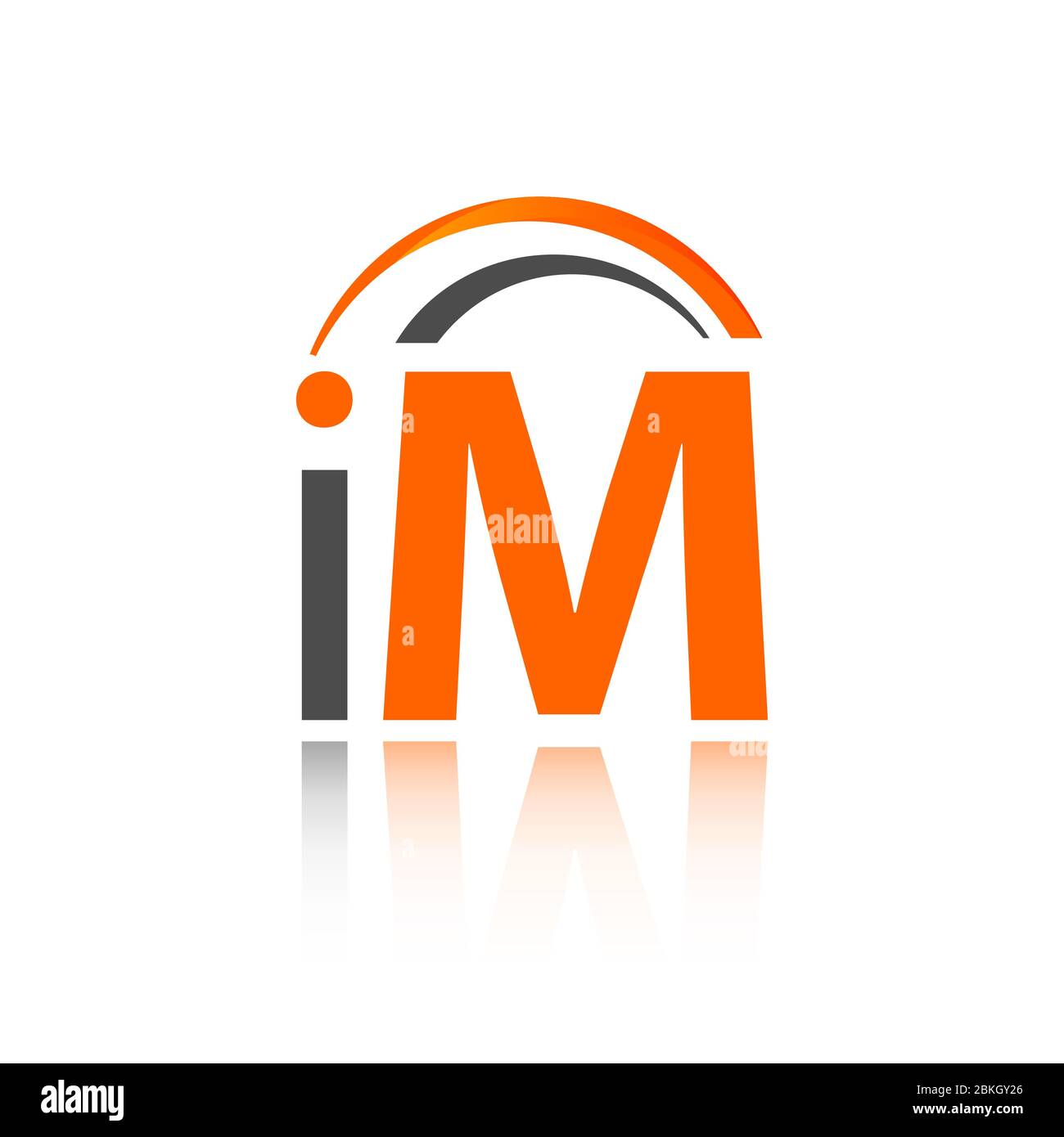 IM-Logo Anfangsbuchstaben Design Vorlage Illustration Stock Vektor