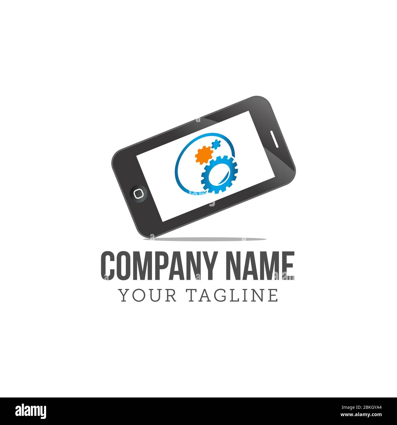 Service Phone Logo Template Design Vektor oder Symbol Stock Vektor