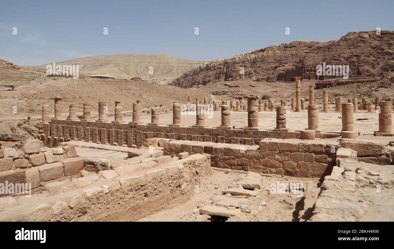 Dieses Foto wurde in Petra, Jordanien, aufgenommen. Stockfoto