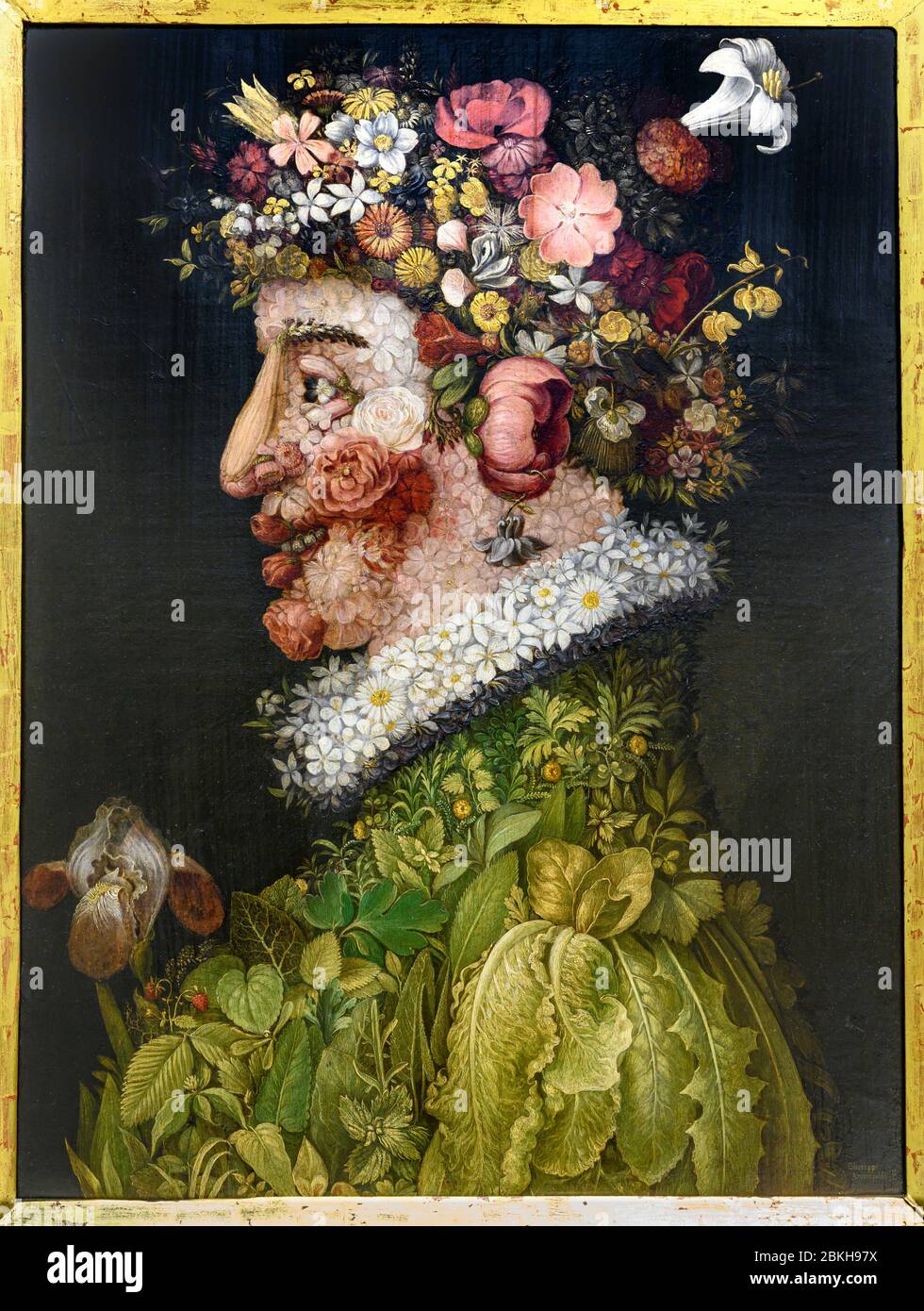 Die Allegorie des Frühlings (1563), ein Gemälde von Giuseppe Arcimboldo (1527-1593) im Museo de la Real Academia de Bellas Artes de San Fernando, Madrid, Stockfoto