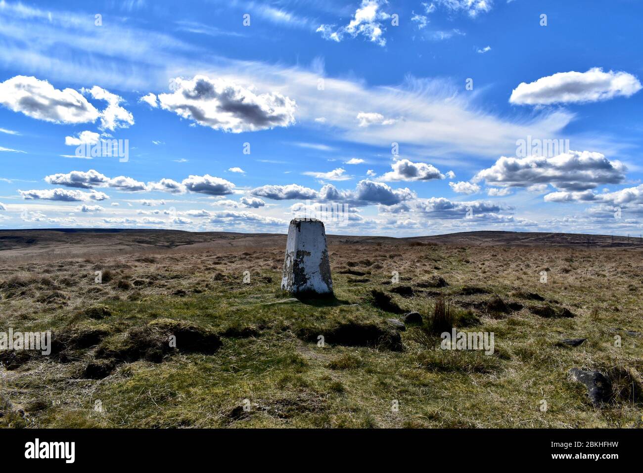 Tolles Manshead Trig Point Stockfoto