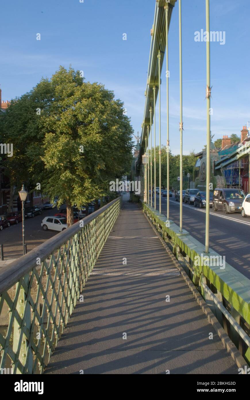 Suspension Bridge Victorian Architecture Engineering Green Gold Hammersmith Bridge, London Barnes von Sir Joseph Bazalgette Dixon Appleby & Thorne Stockfoto