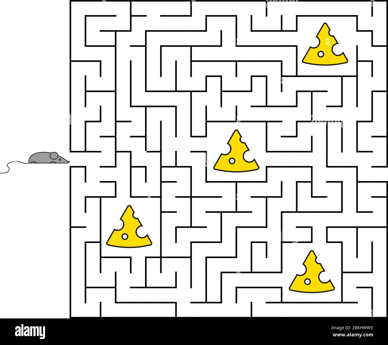 Abstact quadratisches Labyrinth. Lernspiel für Kinder. Puzzle für