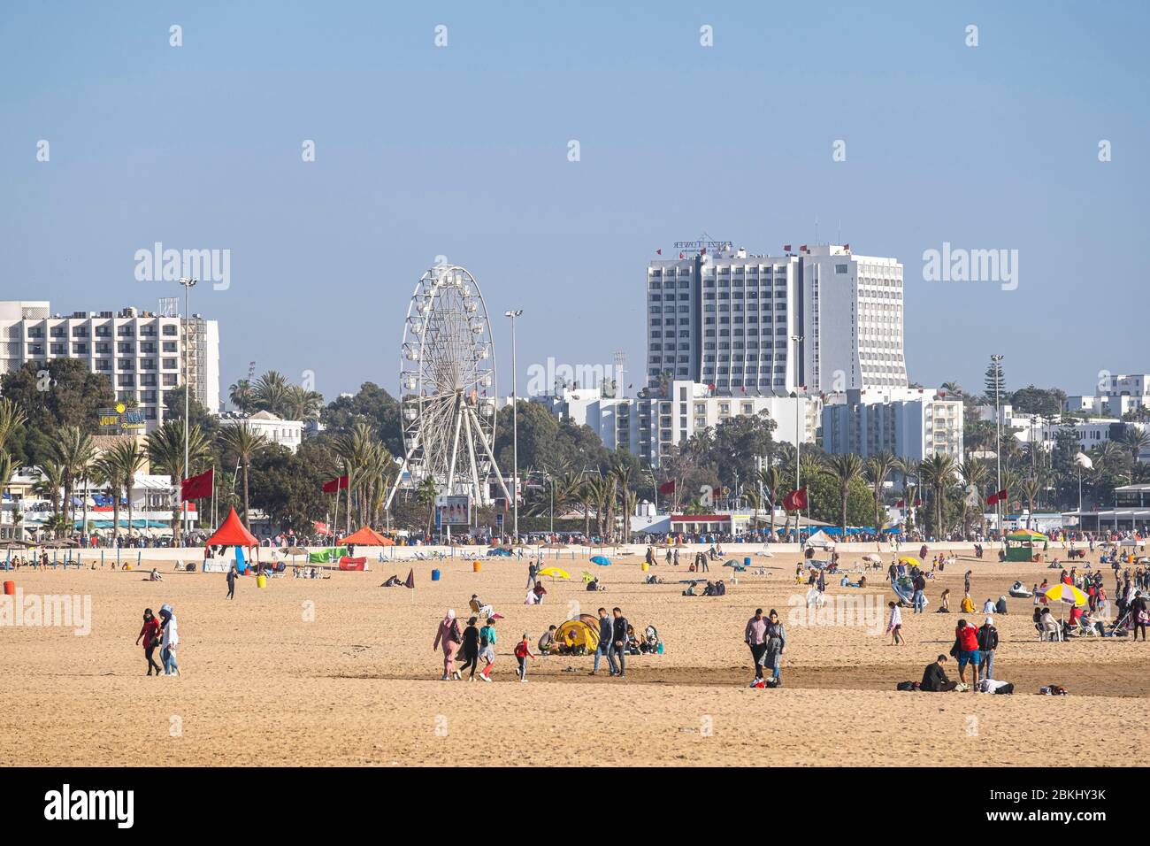 Marokko, Souss-Massa Region, Agadir, der Strand Stockfoto