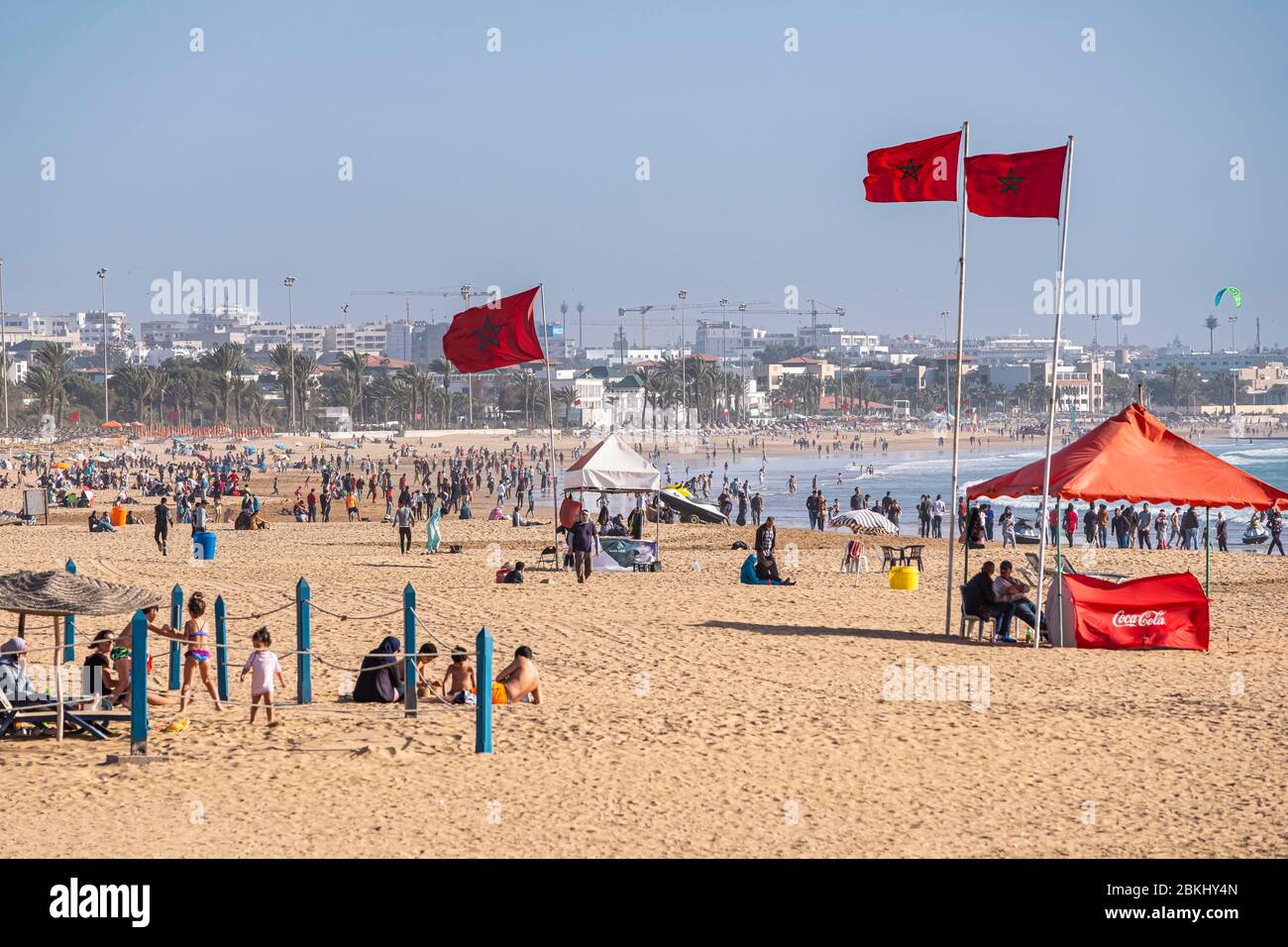 Marokko, Souss-Massa Region, Agadir, der Strand Stockfoto
