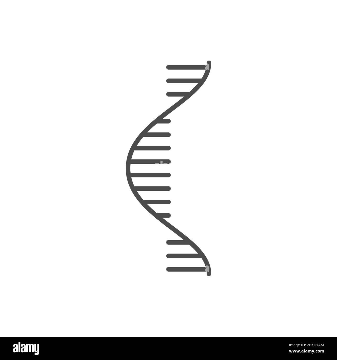 RNA-bezogenes Vektor-Dünnliniensymbol Stock Vektor