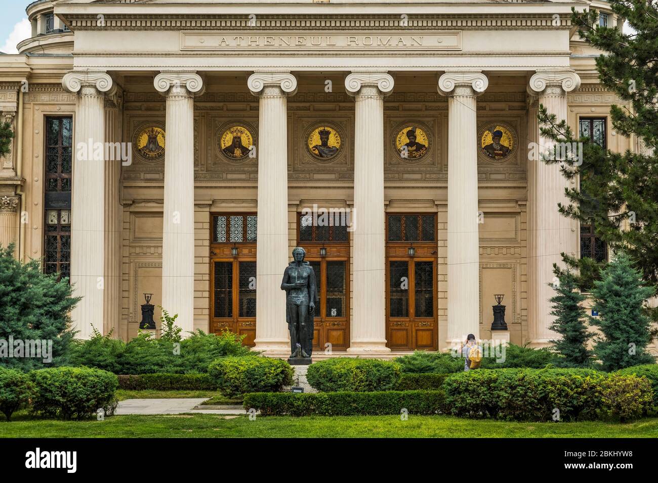 Rumänien, Muntenia, Bukarest, das rumänische Athenaeum ist ein Konzertsaal Stockfoto