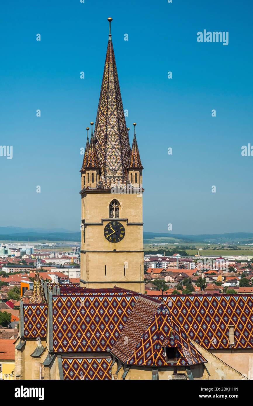 Rumänien, Sibiu Judet, Siebenbürgen, Karpaten, Sibiu, die Altstadt, evangelische Kathedrale Stockfoto