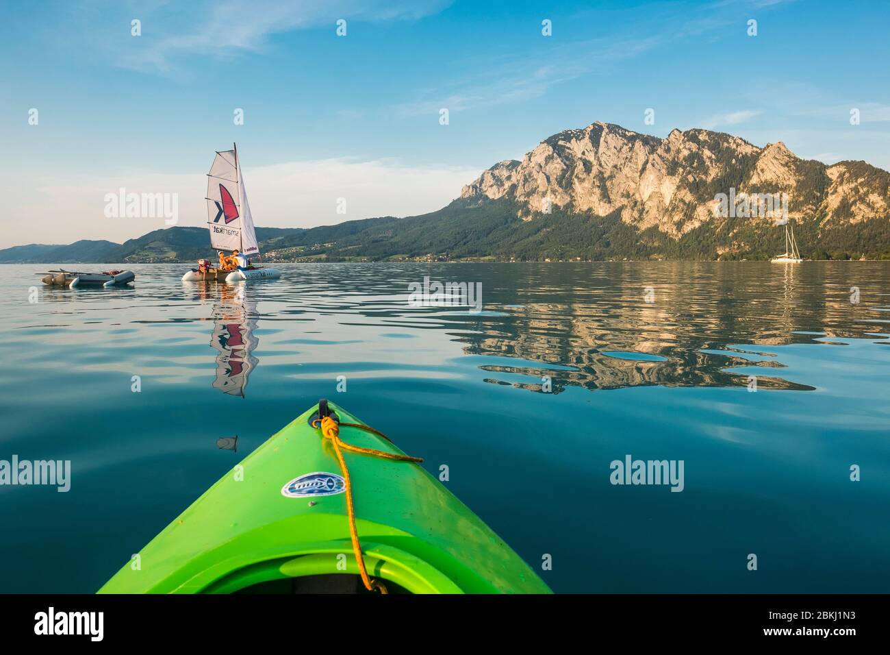 Österreich, Oberösterreich, Weyregg am Attersee, Attersee Stockfoto