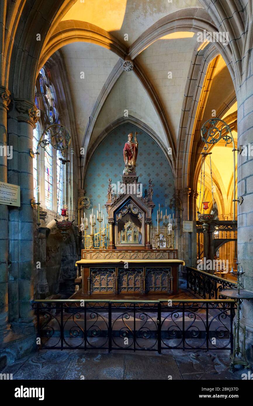 Frankreich, Finistere, Saint Pol de Léon, die Kathedrale Saint Paul