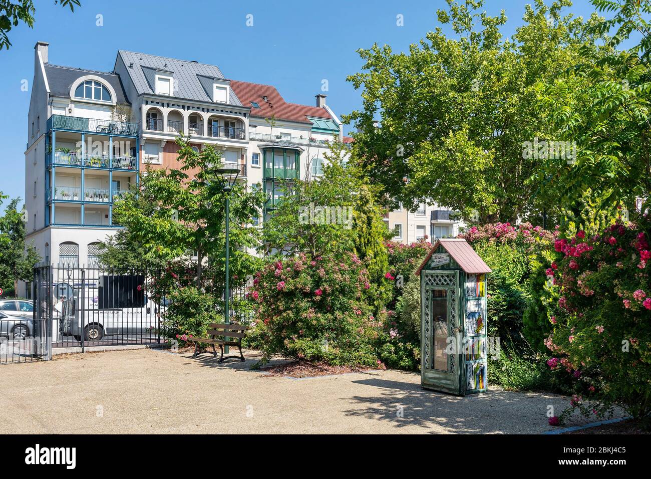 Frankreich, Hauts de seine, Le Plessis-Robinson, Avenue Charles de Gaulle, Robinson Garten Stockfoto
