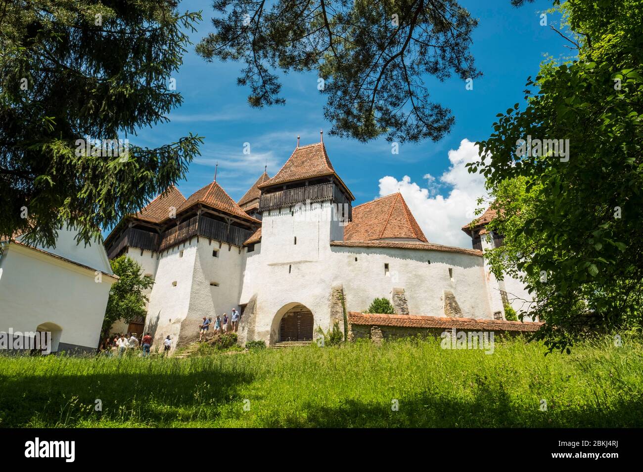 Rumänien, Transylvania, Viscri, Dorf mit befestigten Kirche, als Weltkulturerbe von der UNESCO, die befestigte Kirche Stockfoto