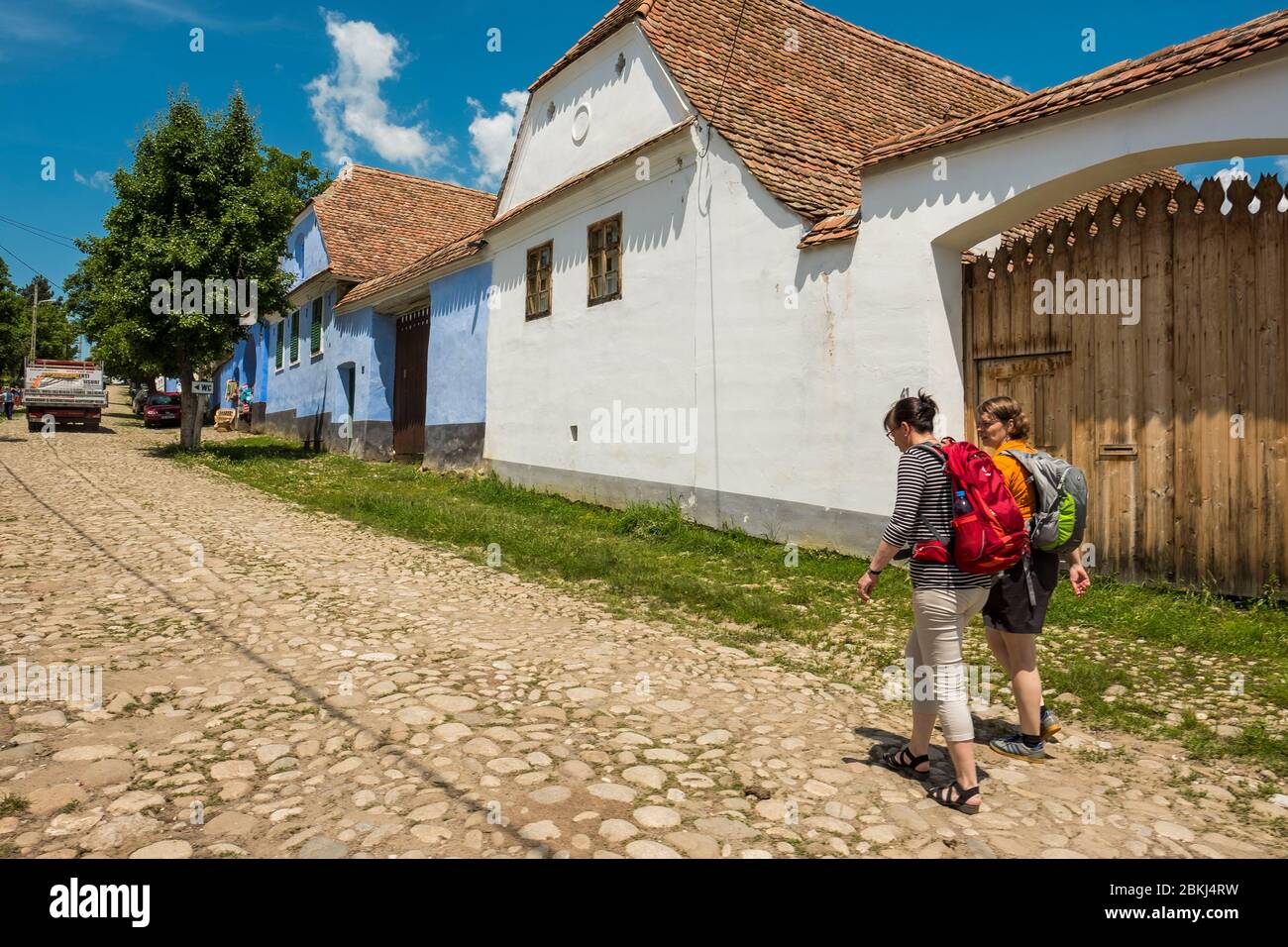 Rumänien, Transsilvanien, Viscri, Dorf mit befestigter Kirche, als Weltkulturerbe der UNESCO Stockfoto