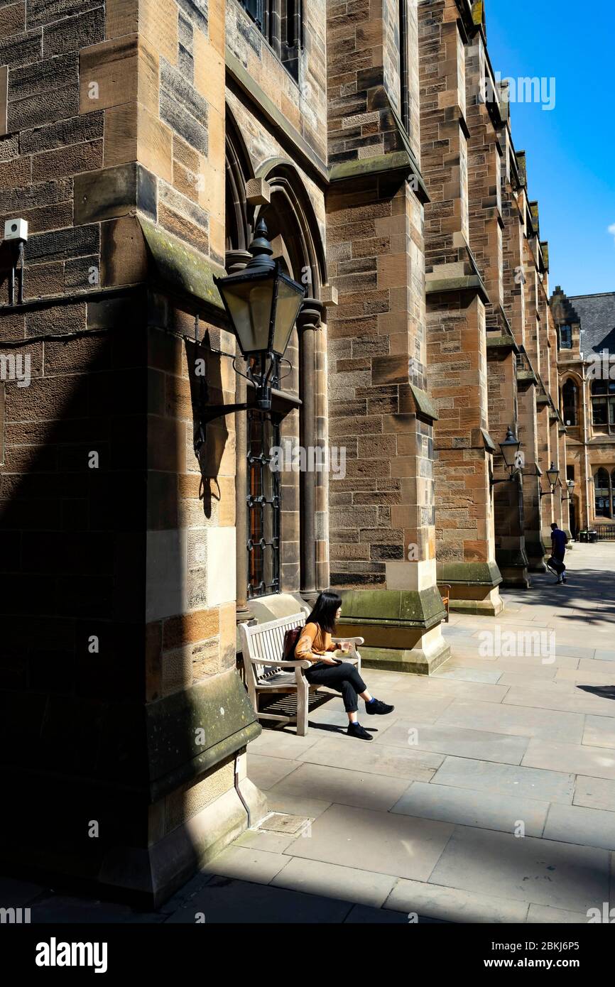 Großbritannien, Schottland, Glasgow, University of Glasgow die 1451 unter James II. Von Schottland gegründete Harry Potter-Welt ist die viertälteste Universität der angelsächsischen Welt Stockfoto