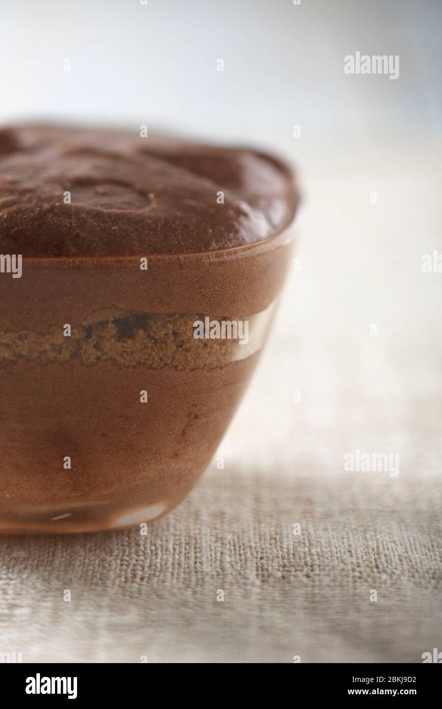 Schokoladenmousse speculos Stockfoto